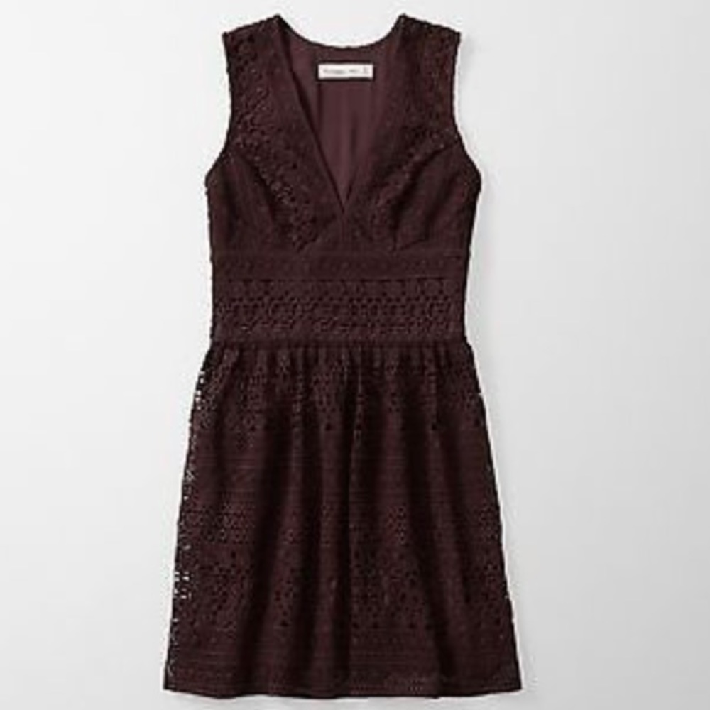 Black Lace Crochet Dress